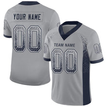 Load image into Gallery viewer, Custom Light Gray Navy-White Drift Fashion Football Jersey