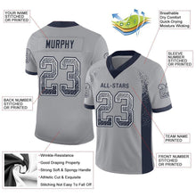 Load image into Gallery viewer, Custom Light Gray Navy-White Drift Fashion Football Jersey