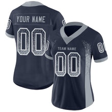 Load image into Gallery viewer, Custom Navy Light Gray-White Drift Fashion Football Jersey