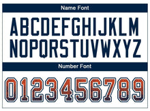 Load image into Gallery viewer, Custom Orange Navy-White Drift Fashion Football Jersey