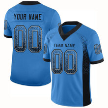 Load image into Gallery viewer, Custom Powder Blue Black-Gray Drift Fashion Football Jersey