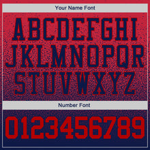 Load image into Gallery viewer, Custom Stitched Navy Red Fade Fashion Sports Pullover Sweatshirt Hoodie