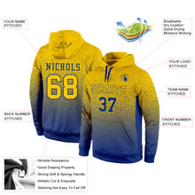 Load image into Gallery viewer, Custom Stitched Royal Gold Fade Fashion Sports Pullover Sweatshirt Hoodie