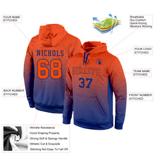 Load image into Gallery viewer, Custom Stitched Royal Orange Fade Fashion Sports Pullover Sweatshirt Hoodie