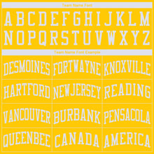 Load image into Gallery viewer, Custom Gold White Round Neck Basketball Jersey - Fcustom