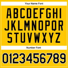 Load image into Gallery viewer, Custom Gold Black-White Authentic Throwback Rib-Knit Baseball Jersey Shirt