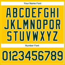 Load image into Gallery viewer, Custom Gold Green-White Authentic Throwback Rib-Knit Baseball Jersey Shirt