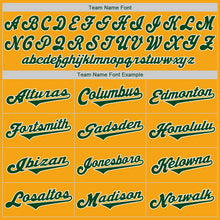 Load image into Gallery viewer, Custom Gold Green-White Authentic Baseball Jersey