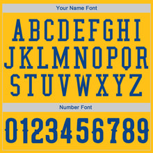 Load image into Gallery viewer, Custom Gold Royal-White Authentic American Flag Fashion Baseball Jersey