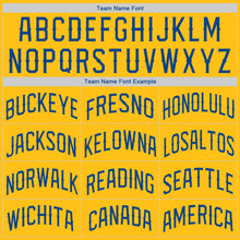 Load image into Gallery viewer, Custom Gold Royal-White Authentic American Flag Fashion Baseball Jersey