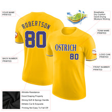 Load image into Gallery viewer, Custom Gold Purple-White Performance T-Shirt