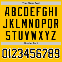 Load image into Gallery viewer, Custom Gold Black-White Authentic Throwback Basketball Jersey