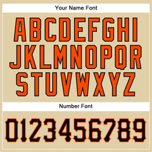 Load image into Gallery viewer, Custom Sand Black-Orange Authentic Baseball Jersey