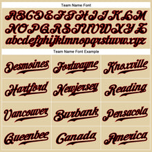 Load image into Gallery viewer, Custom Sand Black-Red Authentic Baseball Jersey