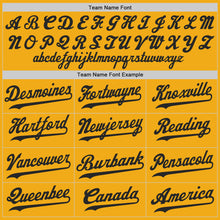 Load image into Gallery viewer, Custom Gold Black-Red Authentic Baseball Jersey