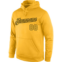 Load image into Gallery viewer, Custom Stitched Gold Gold-Black Sports Pullover Sweatshirt Hoodie