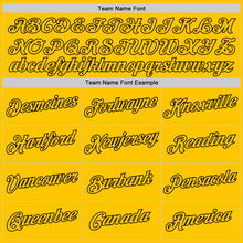 Load image into Gallery viewer, Custom Stitched Gold Gold-Black Sports Pullover Sweatshirt Hoodie