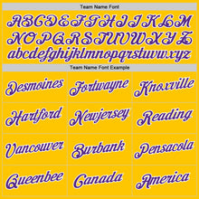 Load image into Gallery viewer, Custom Stitched Gold Purple-White Sports Pullover Sweatshirt Hoodie