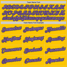 Load image into Gallery viewer, Custom Stitched Gold Purple-Gray Sports Pullover Sweatshirt Hoodie