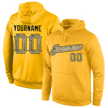 Load image into Gallery viewer, Custom Stitched Gold Camo-Cream Sports Pullover Sweatshirt Hoodie