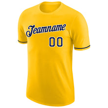 Load image into Gallery viewer, Custom Gold Navy-White Performance T-Shirt