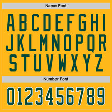 Load image into Gallery viewer, Custom Gold Green-White Hockey Jersey