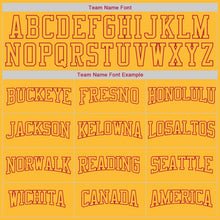 Load image into Gallery viewer, Custom Stitched Gold Gold-Red Sports Pullover Sweatshirt Hoodie