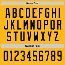 Load image into Gallery viewer, Custom Gold Black Hockey Jersey