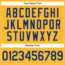 Load image into Gallery viewer, Custom Gold Royal Authentic Baseball Jersey