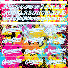 Load image into Gallery viewer, Custom Graffiti Bright Psychedelic Pattern White-Light Blue 3D Authentic Baseball Jersey