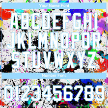 Load image into Gallery viewer, Custom Splashes Graffiti Pattern White-Light Blue 3D Authentic Baseball Jersey