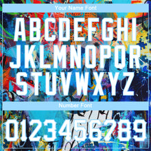 Load image into Gallery viewer, Custom Abstract Graffiti White-Light Blue 3D Authentic Baseball Jersey