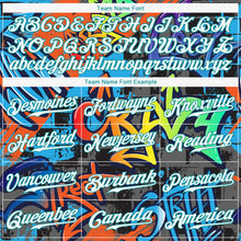 Load image into Gallery viewer, Custom Stitched Graffiti Pattern White-Aqua 3D Sports Pullover Sweatshirt Hoodie