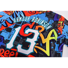 Load image into Gallery viewer, Custom Stitched Graffiti Pattern White-Aqua 3D Sports Pullover Sweatshirt Hoodie