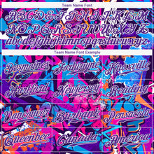 Load image into Gallery viewer, Custom Graffiti Pattern Purple-White 3D Performance T-Shirt