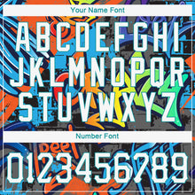 Load image into Gallery viewer, Custom Graffiti Pattern White-Aqua 3D Performance T-Shirt