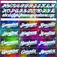 Load image into Gallery viewer, Custom Galactic White-Light Blue 3D Authentic Baseball Jersey