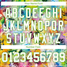 Load image into Gallery viewer, Custom Graffiti Pattern-White Neon Green 3D Authentic Throwback Football Jersey