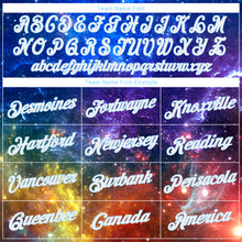 Load image into Gallery viewer, Custom Galactic White-Light Blue 3D Performance T-Shirt