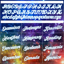 Load image into Gallery viewer, Custom Stitched Galactic White-Light Blue 3D Sports Pullover Sweatshirt Hoodie