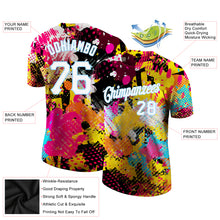 Load image into Gallery viewer, Custom Graffiti Bright Psychedelic Pattern White-Light Blue 3D Performance T-Shirt