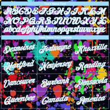 Load image into Gallery viewer, Custom Splashes Graffiti Pattern White-Light Blue 3D Performance T-Shirt