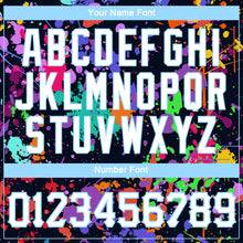 Load image into Gallery viewer, Custom Splashes Graffiti Pattern White-Light Blue 3D Performance T-Shirt