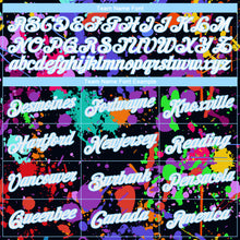 Load image into Gallery viewer, Custom Stitched Splashes Graffiti Pattern White-Light Blue 3D Sports Pullover Sweatshirt Hoodie