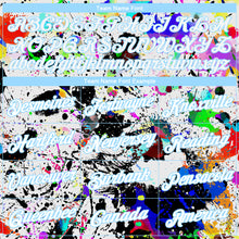 Load image into Gallery viewer, Custom Stitched Splashes Graffiti Pattern White-Light Blue 3D Sports Pullover Sweatshirt Hoodie