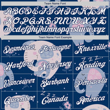 Load image into Gallery viewer, Custom Stitched Graffiti Pattern White-Navy 3D Elephant Sports Pullover Sweatshirt Hoodie