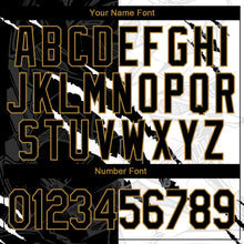 Load image into Gallery viewer, Custom Stitched Graffiti Pattern Black-Old Gold 3D Sports Pullover Sweatshirt Hoodie