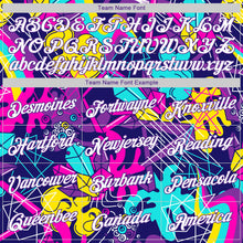 Load image into Gallery viewer, Custom Stitched Graffiti Pattern Purple-White 3D Sports Pullover Sweatshirt Hoodie