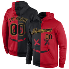 Load image into Gallery viewer, Custom Stitched Graffiti Pattern Black-Old Gold 3D Sports Pullover Sweatshirt Hoodie