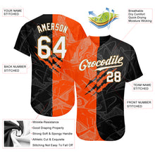 Load image into Gallery viewer, Custom Graffiti Pattern White-Old Gold 3D Authentic Baseball Jersey